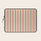 Classic Stripes - peach green Laptop Sleeve Gallery Image 1