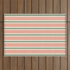 Classic Stripes - peach green Outdoor Rug Gallery Image 1