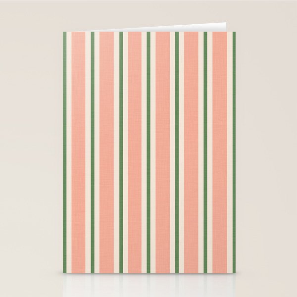 Classic Stripes - peach green Stationery Card Gallery Image 2