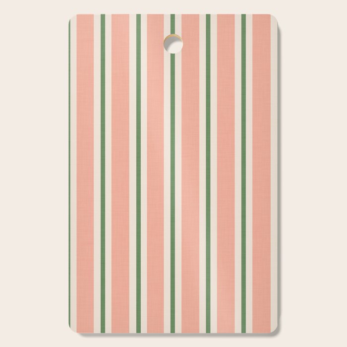 Classic Stripes - peach green Cutting Board Gallery Image 1