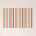 Classic Stripes - peach green Welcome Mat Gallery Image 1