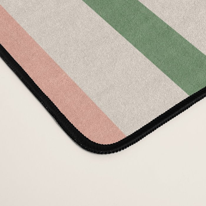 Classic Stripes - peach green Desk Mat Gallery Image 4