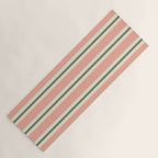 Classic Stripes - peach green Yoga Mat Gallery Image 1