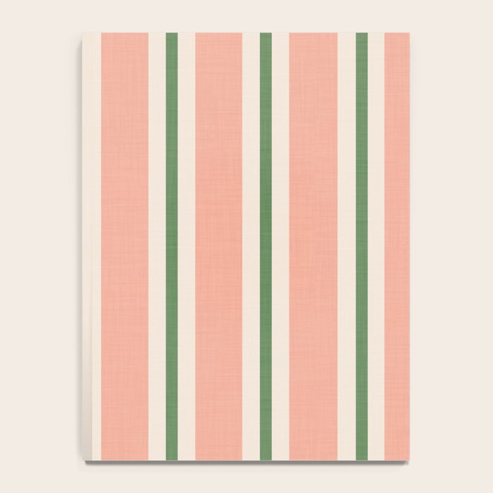 Classic Stripes - peach green Notebook Gallery Image 4