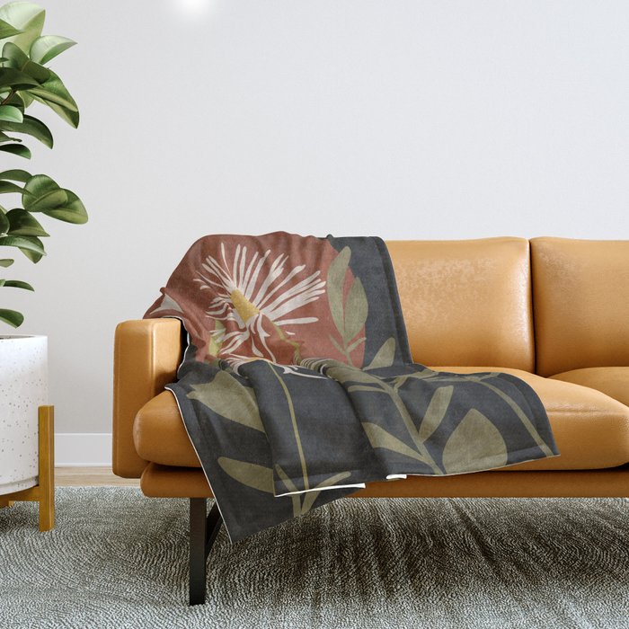 Abstract Florals 4 Throw Blanket Gallery Image 1