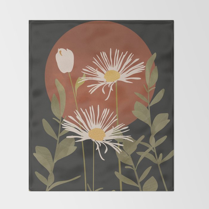 Abstract Florals 4 Throw Blanket Gallery Image 2