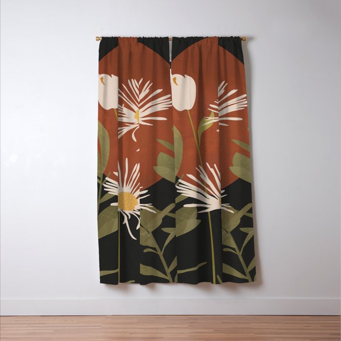 Abstract Florals 4 Window Curtain Gallery Image 3