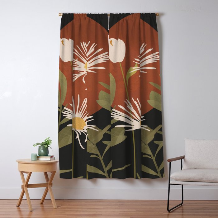 Abstract Florals 4 Window Curtain Gallery Image 5
