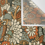 Mushroom Butterfly Garden Wall Tapestry Gallery Image 3