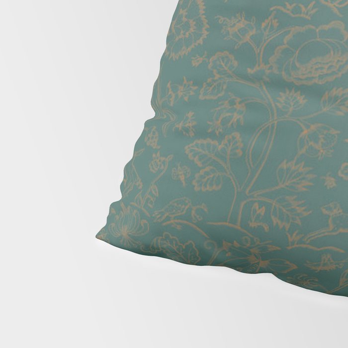 William Morris Middlemore Green Moss Gold Pattern Pillow Sham Gallery Image 4