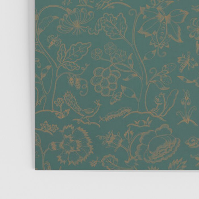 William Morris Middlemore Green Moss Gold Pattern Poster Gallery Image 3