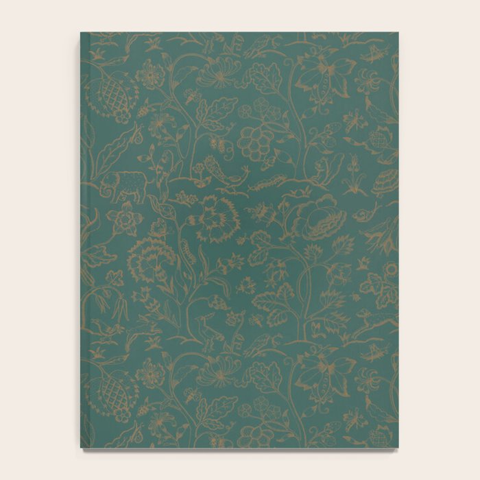 William Morris Middlemore Green Moss Gold Pattern Notebook Gallery Image 4