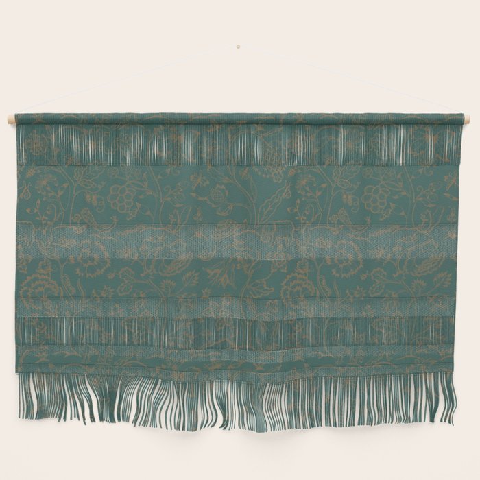 William Morris Middlemore Green Moss Gold Pattern Wall Hanging Gallery Image 1
