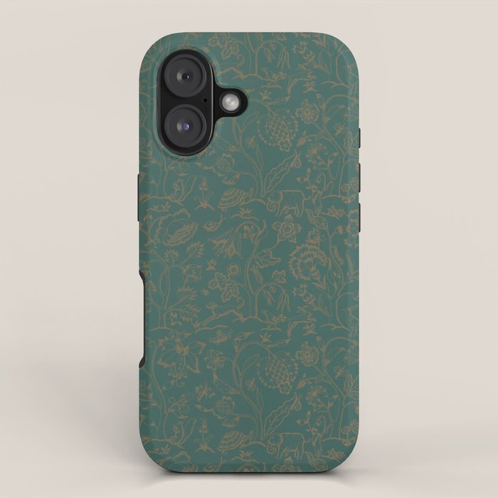William Morris Middlemore Green Moss Gold Pattern iPhone Case Gallery Image 1