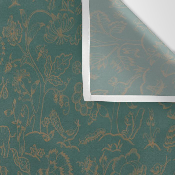 William Morris Middlemore Green Moss Gold Pattern Wall Tapestry Gallery Image 3