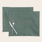 William Morris Middlemore Green Moss Gold Pattern Placemat Gallery Image 1