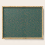 William Morris Middlemore Green Moss Gold Pattern Serving Tray Gallery Image 1