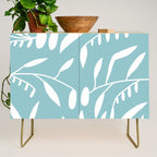 Botanical leaf- skyblue Credenza Gallery Image 1