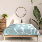 Botanical leaf- skyblue Comforter Gallery Image 3