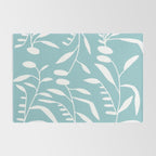 Botanical leaf- skyblue Rug Gallery Image 2