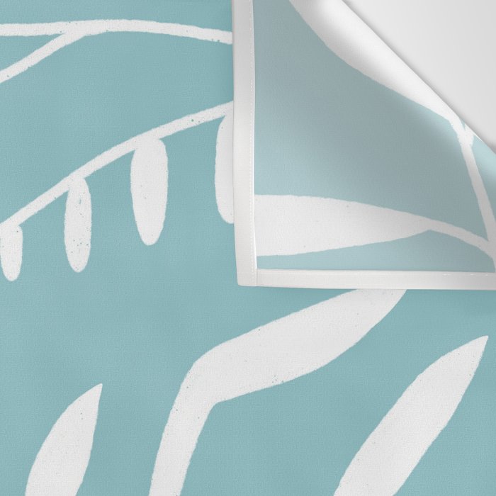 Botanical leaf- skyblue Wall Tapestry Gallery Image 3