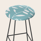 Botanical leaf- skyblue Stool Gallery Image 2