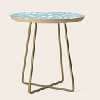 Botanical leaf- skyblue Side Table Gallery Image 1