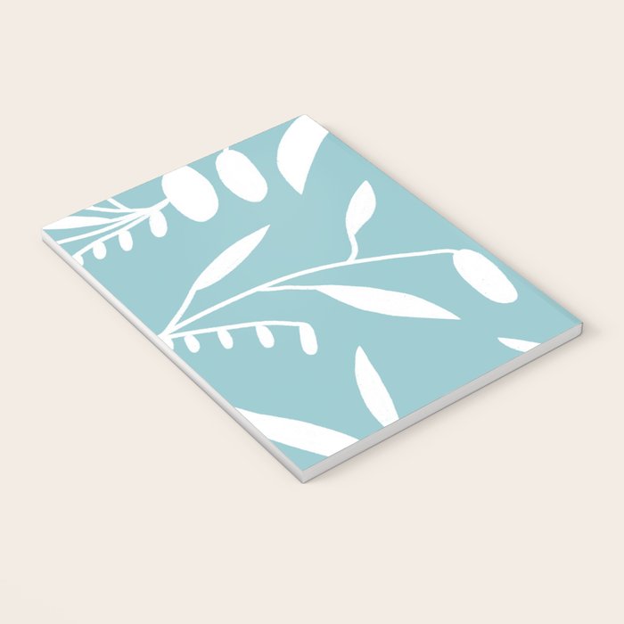 Botanical leaf- skyblue Notebook Gallery Image 3