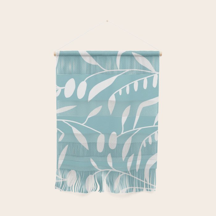 Botanical leaf- skyblue Wall Hanging Gallery Image 1