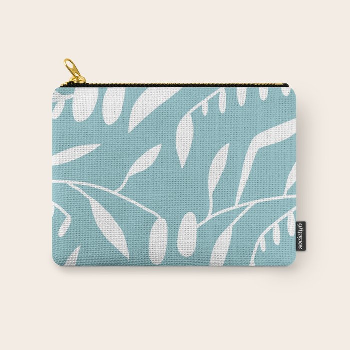 Botanical leaf- skyblue Carry All Pouch Gallery Image 1