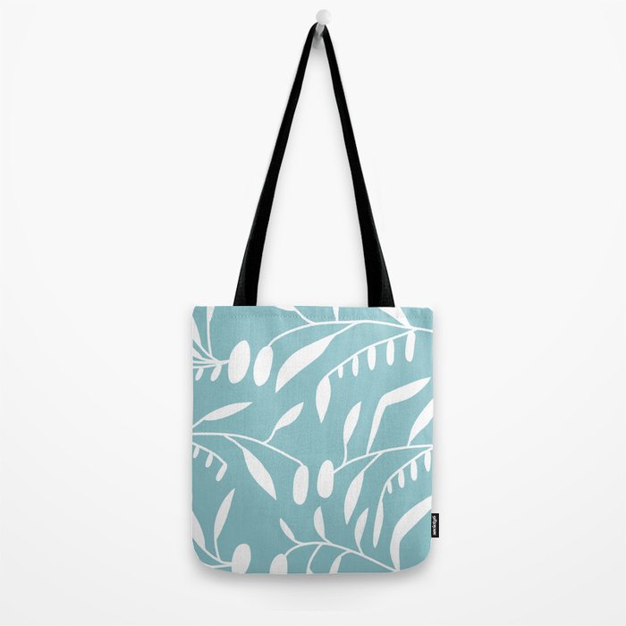 Botanical leaf- skyblue Tote Bag Gallery Image 2