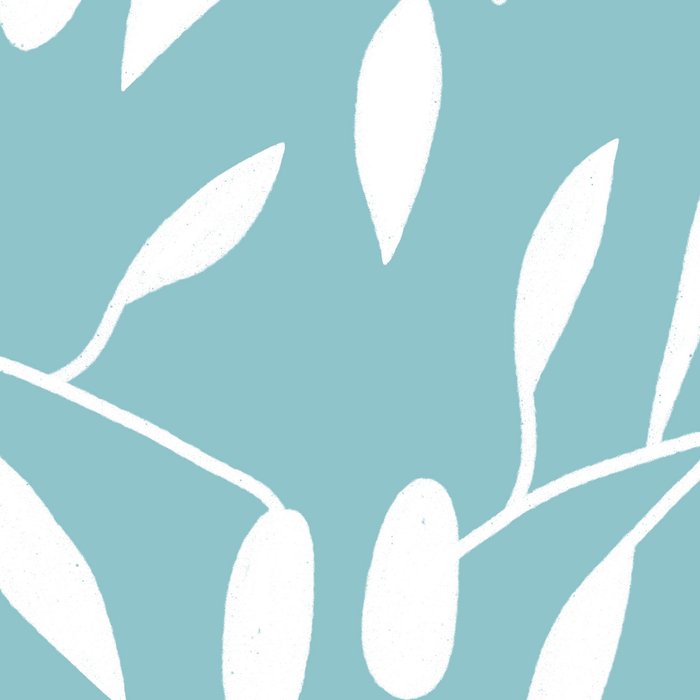 Botanical leaf- skyblue Coffee Mug Gallery Image 2
