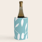Botanical leaf- skyblue Wine Chiller Gallery Image 1
