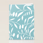 Botanical leaf- skyblue Stationery Card Gallery Image 2