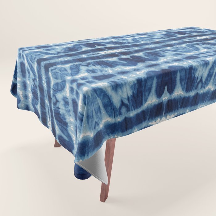 Tie Dye Blues Twos Tablecloth Gallery Image 1