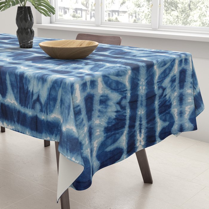 Tie Dye Blues Twos Tablecloth Gallery Image 3
