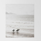 Surfer Black and White Throw Blanket Gallery Image 2