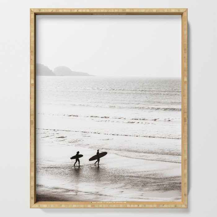 Surfer Black and White Serving Tray Gallery Image 1
