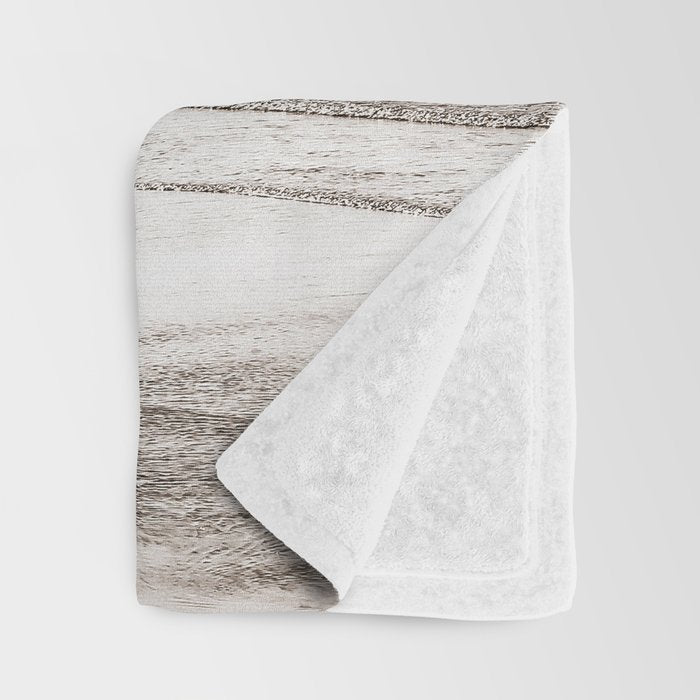 Surfer Black and White Throw Blanket Gallery Image 3