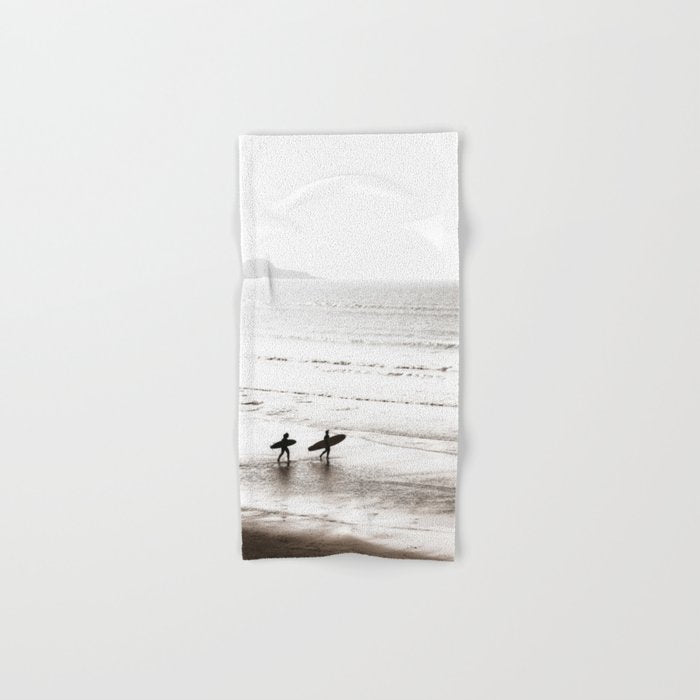 Surfer Black and White Bath Towel Gallery Image 1