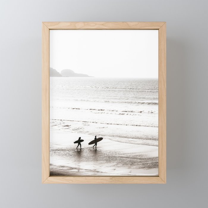 Surfer Black and White Mini Art Print Gallery Image 1