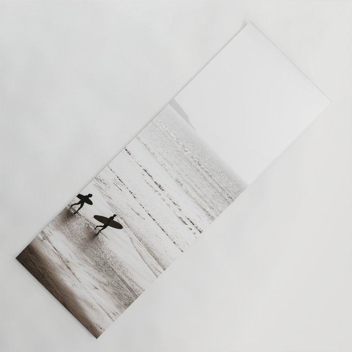 Surfer Black and White Yoga Mat Gallery Image 1