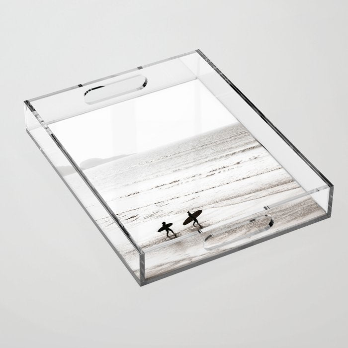 Surfer Black and White Acrylic Tray Gallery Image 1