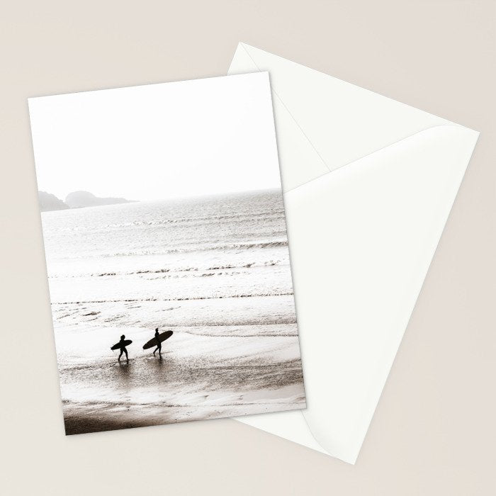 Surfer Black and White Stationery Card Gallery Image 2