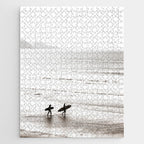 Surfer Black and White Jigsaw Puzzle Gallery Image 1