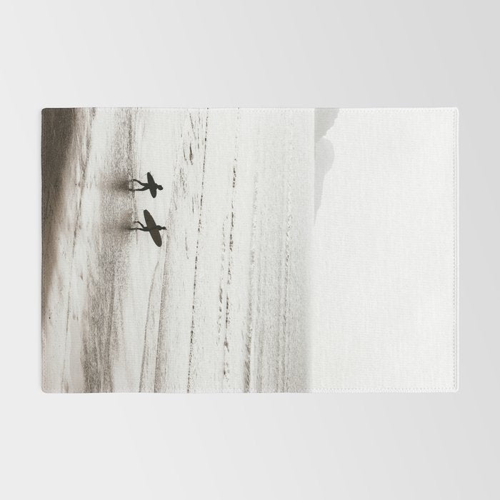 Surfer Black and White Rug Gallery Image 2