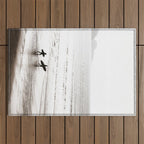 Surfer Black and White Outdoor Rug Gallery Image 1