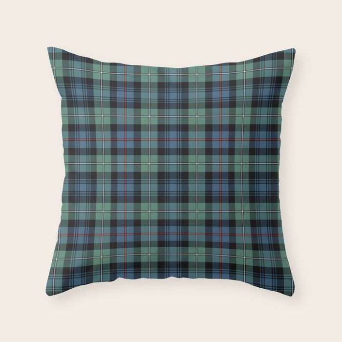 Clan Mackenzie Ancient Tartan Throw Pillow Gallery Image 1