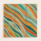 Colorful Summer Stripes Wood Wall Art Gallery Image 1