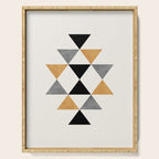 Aztec Graphic - Gold Gray Serving Tray Gallery Image 1